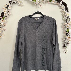 Calvin Klein Jeans Gray Long Sleeve Tee